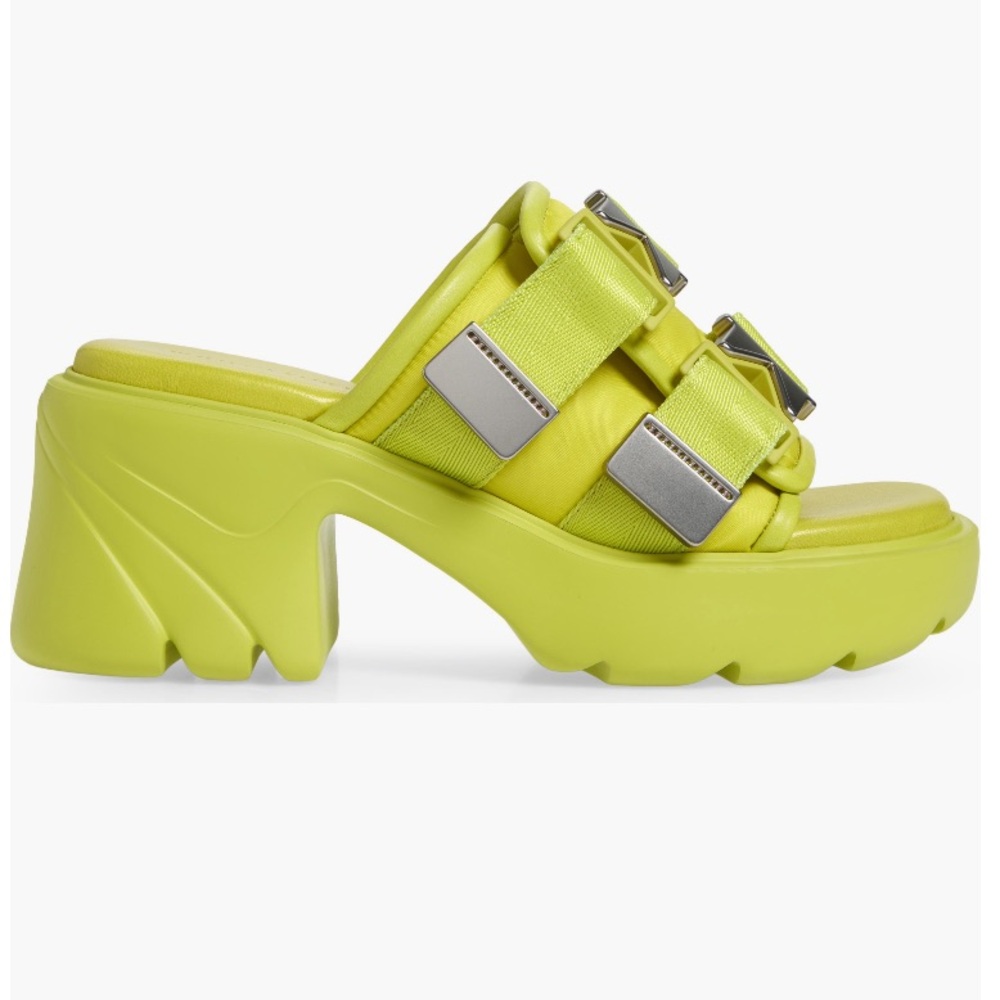 + BOTTEGA VENETA + Flash Double Buckle Platform Slide Sandal - Picture 2 of 14
